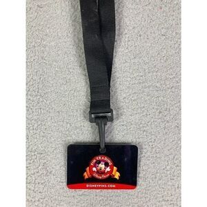 Disney Pin Trading Lanyard Black Vintage Unisex Kids Adults‎ Necklace Badge Pins